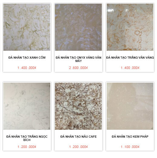 Đá Marble nhân tạo nhập khẩu chính hãng