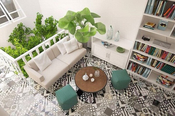 Gạch bông vintage điểm nhấn độc đáo trong trang trí nội thất