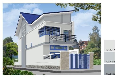 Phối màu sơn cho mặt tiền ngôi nhà chỉ với 3 cách